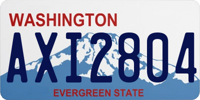 WA license plate AXI2804