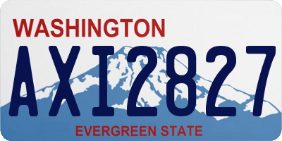 WA license plate AXI2827