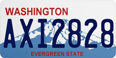 WA license plate AXI2828