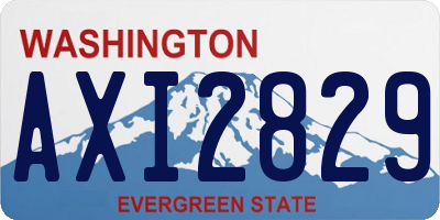 WA license plate AXI2829