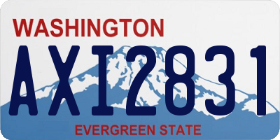 WA license plate AXI2831