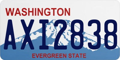 WA license plate AXI2838