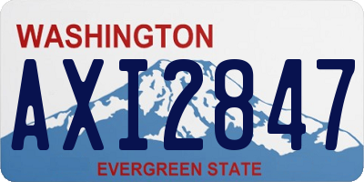 WA license plate AXI2847