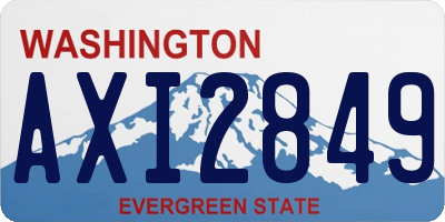 WA license plate AXI2849
