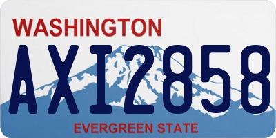 WA license plate AXI2858