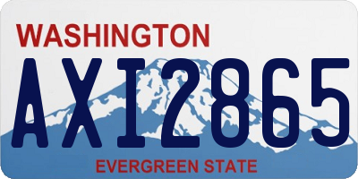 WA license plate AXI2865