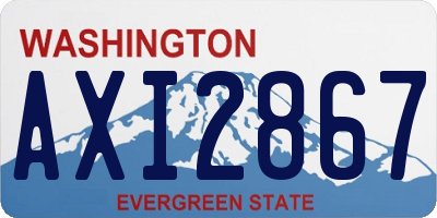 WA license plate AXI2867