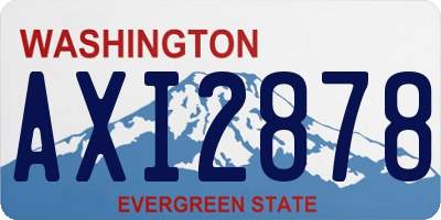 WA license plate AXI2878