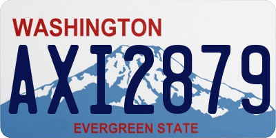 WA license plate AXI2879