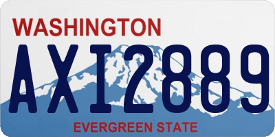 WA license plate AXI2889