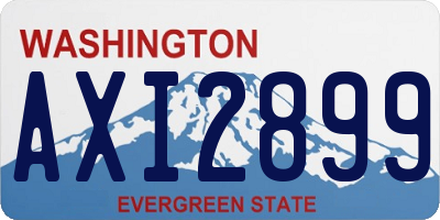 WA license plate AXI2899