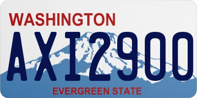 WA license plate AXI2900