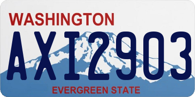 WA license plate AXI2903