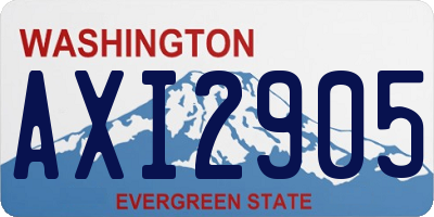 WA license plate AXI2905