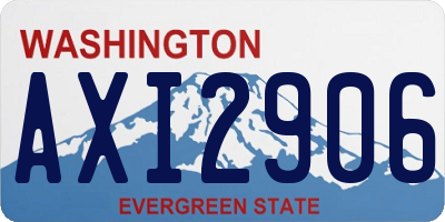 WA license plate AXI2906