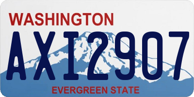 WA license plate AXI2907