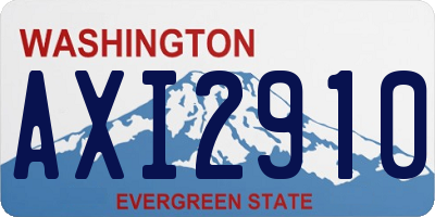 WA license plate AXI2910