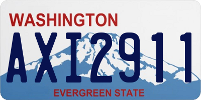 WA license plate AXI2911