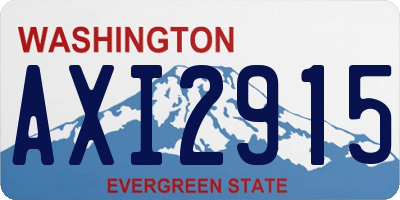 WA license plate AXI2915