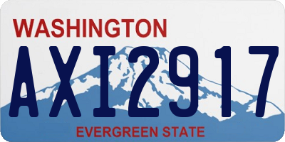 WA license plate AXI2917