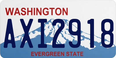 WA license plate AXI2918