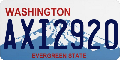 WA license plate AXI2920