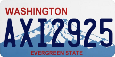 WA license plate AXI2925
