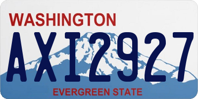 WA license plate AXI2927