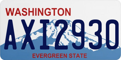 WA license plate AXI2930