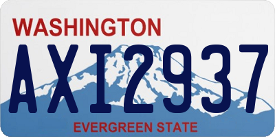 WA license plate AXI2937