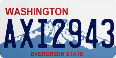 WA license plate AXI2943
