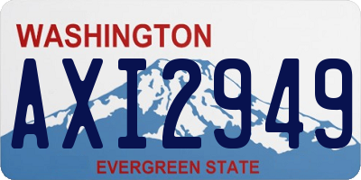WA license plate AXI2949