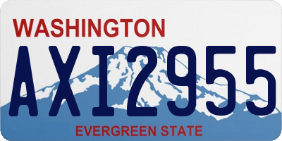 WA license plate AXI2955
