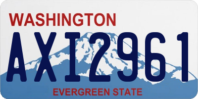 WA license plate AXI2961