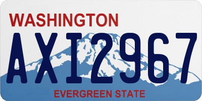 WA license plate AXI2967
