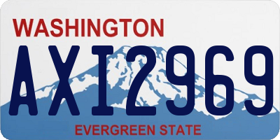 WA license plate AXI2969