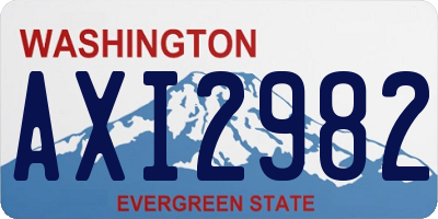 WA license plate AXI2982
