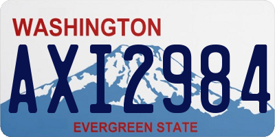 WA license plate AXI2984