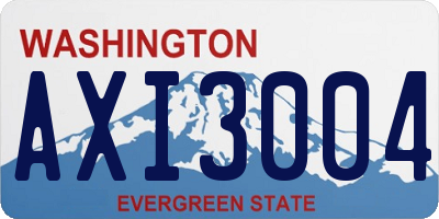 WA license plate AXI3004