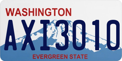 WA license plate AXI3010