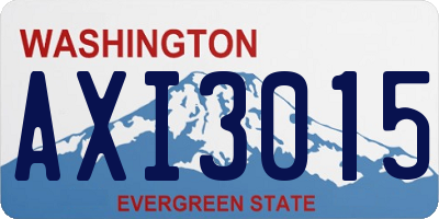 WA license plate AXI3015