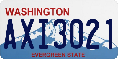 WA license plate AXI3021