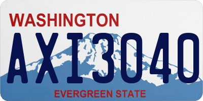 WA license plate AXI3040