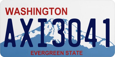 WA license plate AXI3041