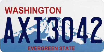 WA license plate AXI3042