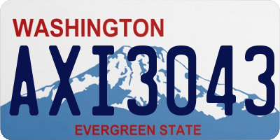WA license plate AXI3043