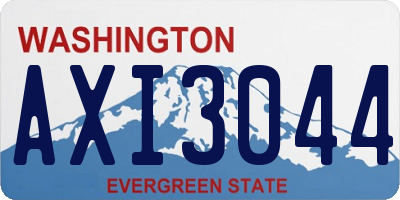 WA license plate AXI3044