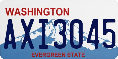 WA license plate AXI3045