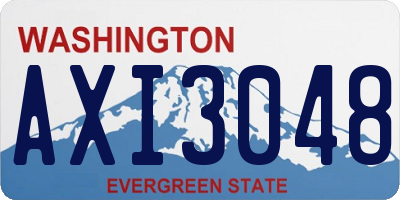 WA license plate AXI3048