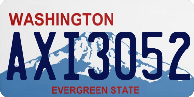WA license plate AXI3052